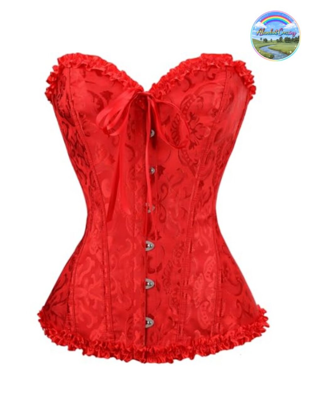 Corset Top Overbust Lace Up Steel Bone Bustier Shapewear Waist Train